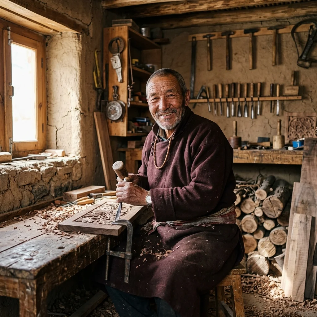 Meet the Artisans: Inside Our Leh Wood Carving Workshop